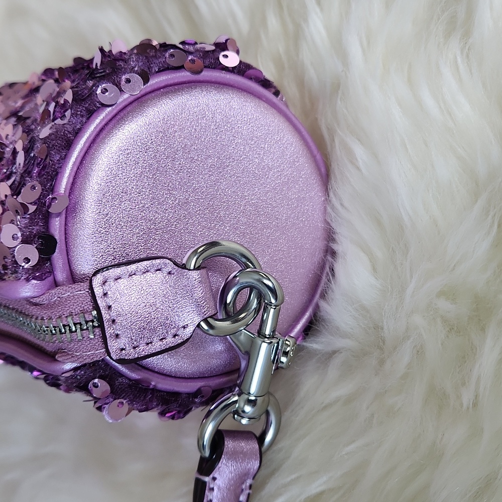 Gorgeous NWT Coach Lilac Sequin Nolita Barrel Bag 💜🎁 - Picture 12 of 16